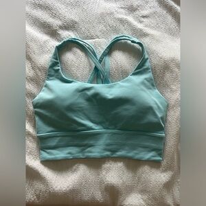 Lululemon energy longline bra size 4 icing blue